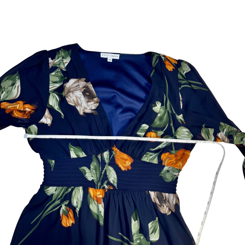 Baltic Born Olivia Midnight Navy Floral Maxi Dress Women's Medium Boho Cottage - Picture 8 of 16